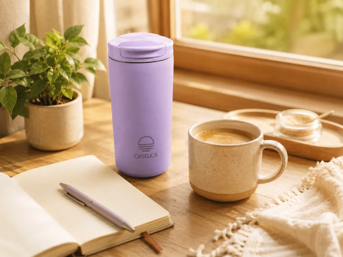 Ritual pagi dengan tumbler kopi